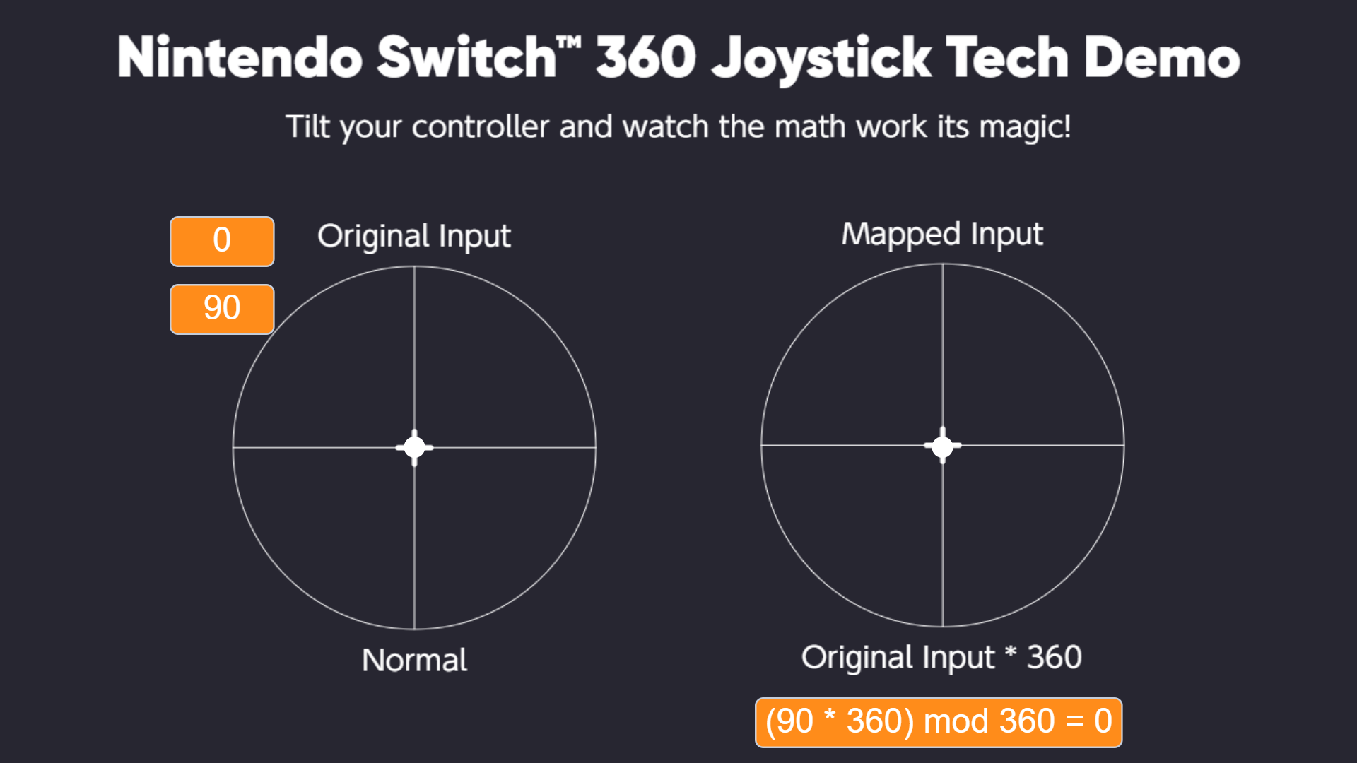 Try out the new joystick tech demo